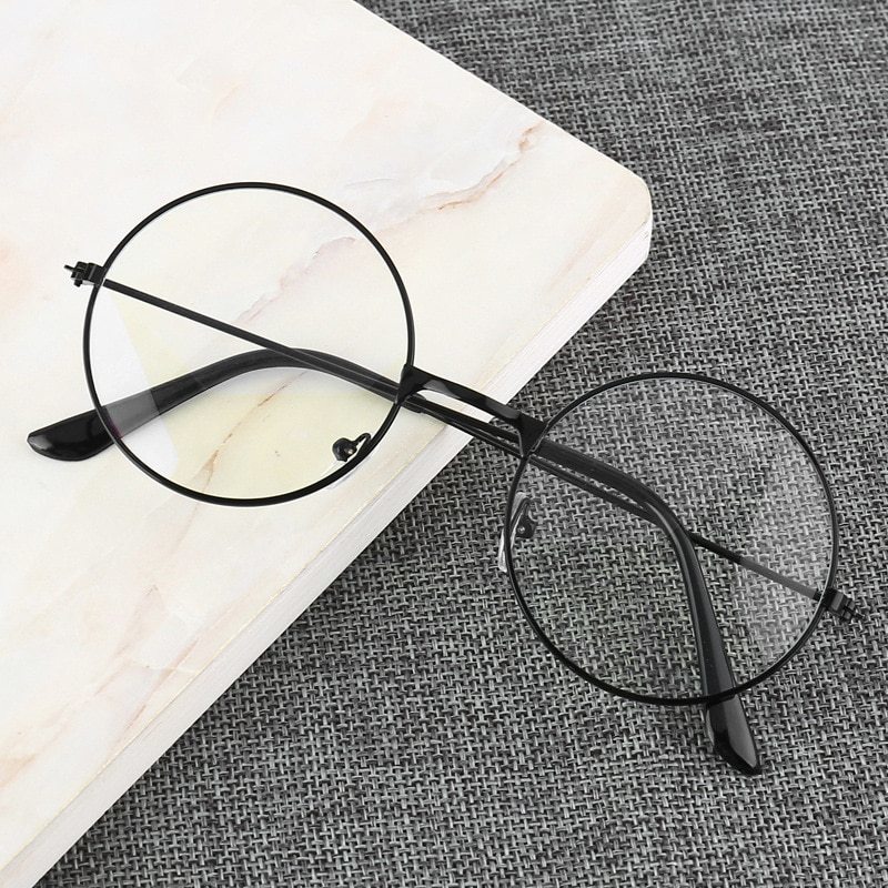 Sunglasses Frames Men And Women Retro Round Blue Light Computer Mirror Reading Playing Games Eye Protection Decorative Glasses 230919