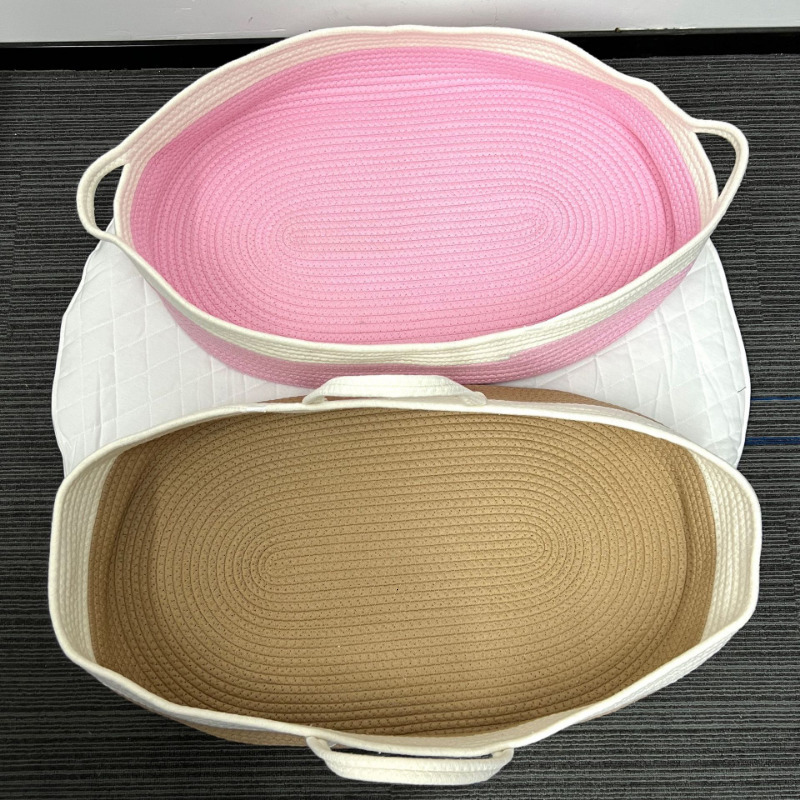 Baby Cribs Bed Babynest Sleeping born Nest Travel Portable Cotton Rope Bassinet Cradle Moses Basket with Mattress 230918