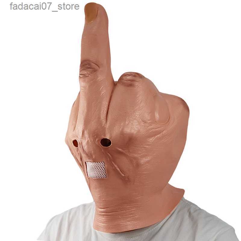 Other Event Party Supplies Funny Middle Finger Spoof Latex Mask Halloween Party Masque Bar Cosplay Props Mascarillas Creepy Fingers Mask Novelty Finge