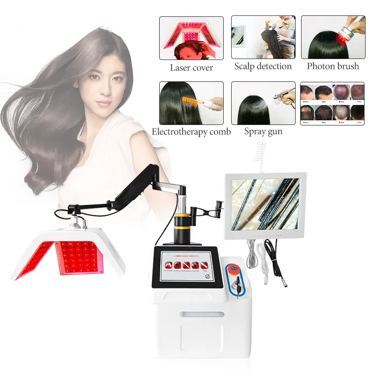 Portable 650nm Diode Laser Hair Growth Machine Regrowth Anti-Hair Loss LED Light Therapy Proactivated Hair Follicle Fast Growth