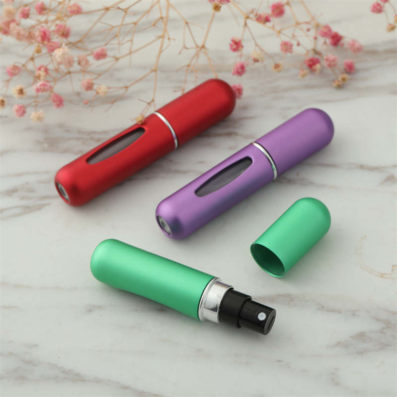 wholesale Portable Wholesale Refillable Perfume Atomizer Bottles 5Ml Mini Glass Aluminum Fragrance Fashion Lady Colorful Spray Scent Pump Case Atomise