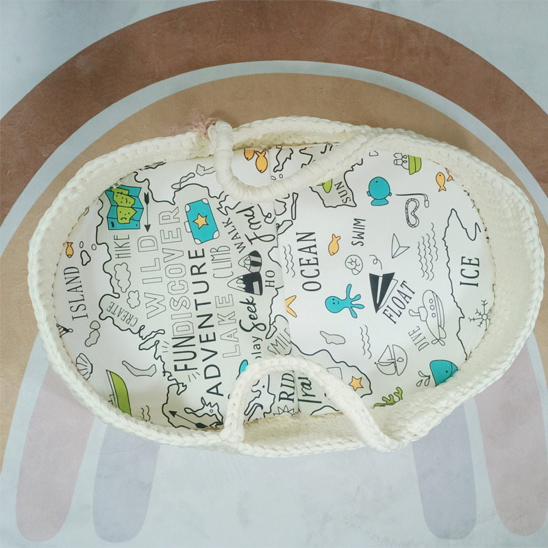Baby Cribs Bed Babynest Sleeping born Nest Travel Portable Cotton Rope Bassinet Cradle Moses Basket with Mattress 230918