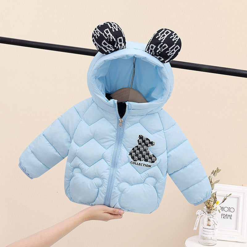 Down Coat Warm Thicken Down Jackets Children Cartoon Print Outerwear Girl Boy Autumn Cotton Clothing Baby Hooded Jackets Winter Coats 230919