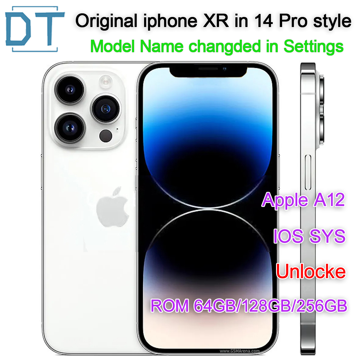 Original Unlocked OLED Screen Apple iPhone XR in iPhone 14 pro style Iphone Xs Max convert to 14 Pro Max Cellphone RAM 3GB ROM 64GB128GB/256GB Mobilep