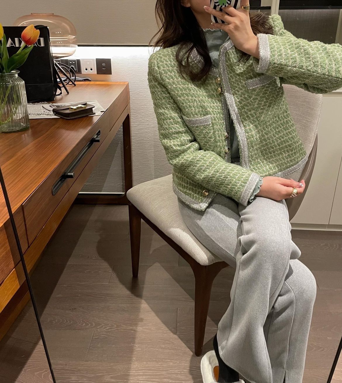 Women's Jackets Women's Small Fragrant Wind Down Knitted Tweed Short Coat Autumn/Winter Thickened Fashion Versatile Tweed Top Women 230919