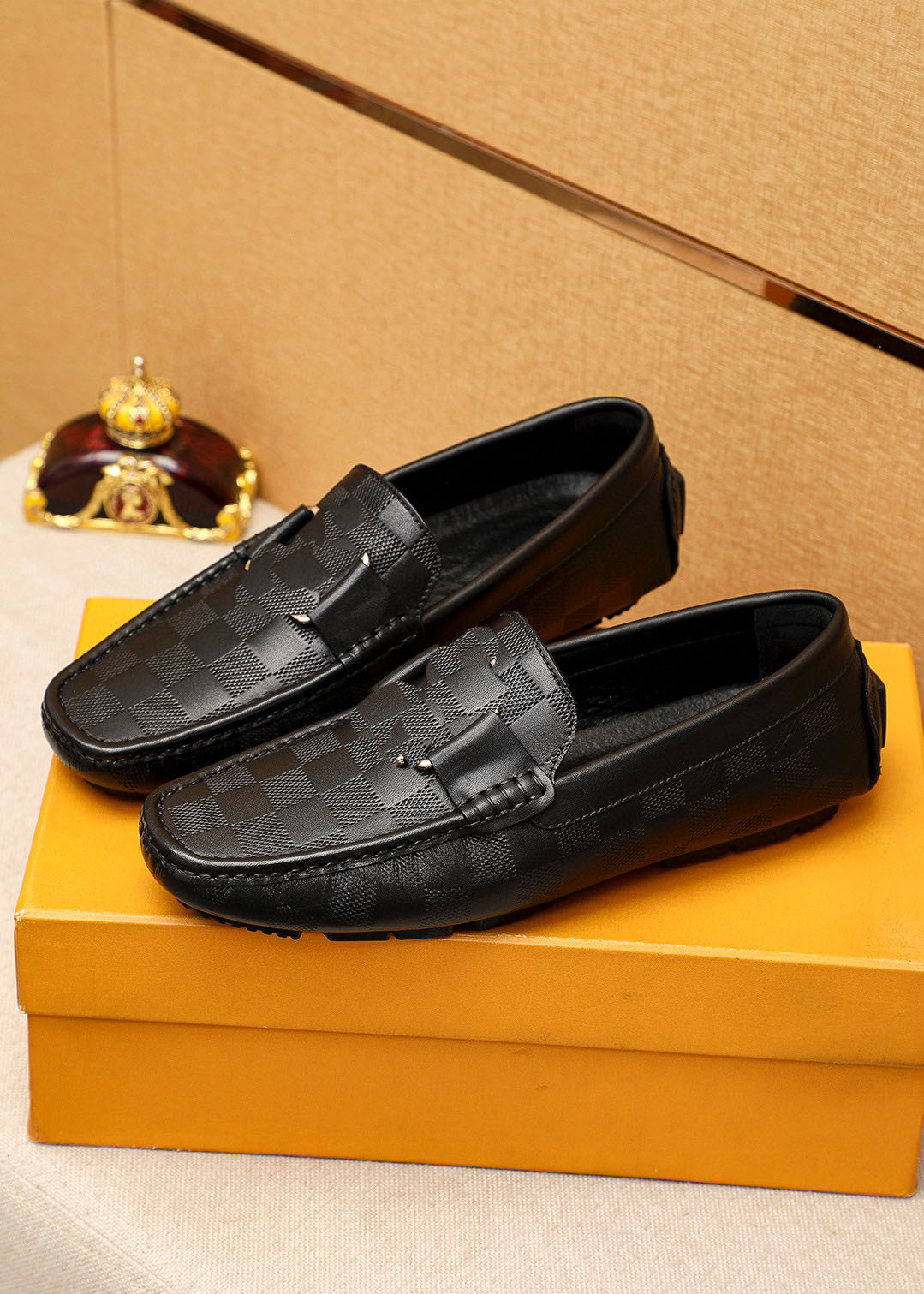 Luxury Brand Mens Loafers Dress Real Leather Shoes Suit Gommino Shoes Size 38-46
