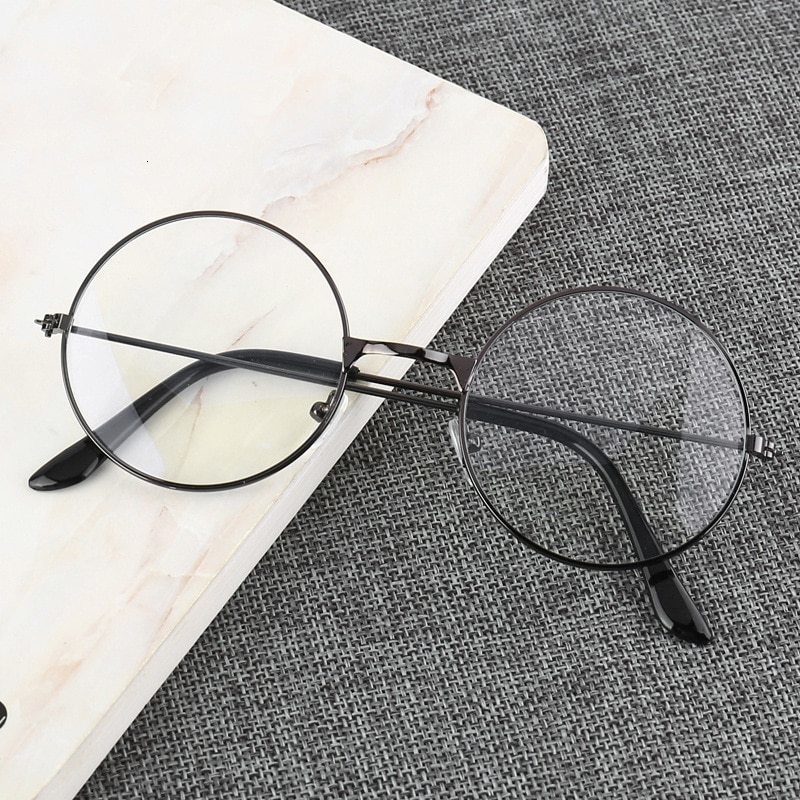 Sunglasses Frames Men And Women Retro Round Blue Light Computer Mirror Reading Playing Games Eye Protection Decorative Glasses 230919