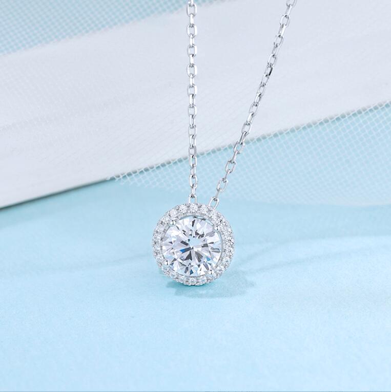 Choucong Brand Handmade Wedding Jewelry Sets Real 100% 925 Sterling Silver Round Cut White Moissanite Zircon CZ Diamond Stud Earring Necklace Ring For