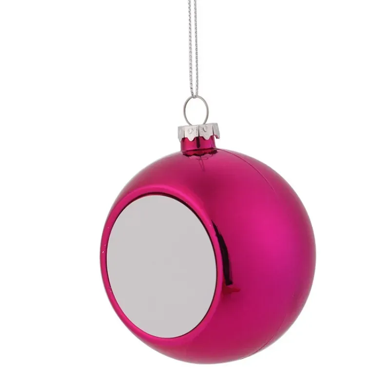 Christmas Decorations Plastic Ball Hanging Ornament 6cm 8cm Sublimation Blank Christmas Tree Pendant Oranment Holiday Wedding Party Decoration 919
