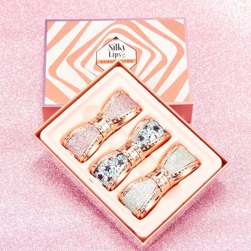 Case Lipstick Colorful With Three 1 Bows Lipstick Set Make Up 230919
