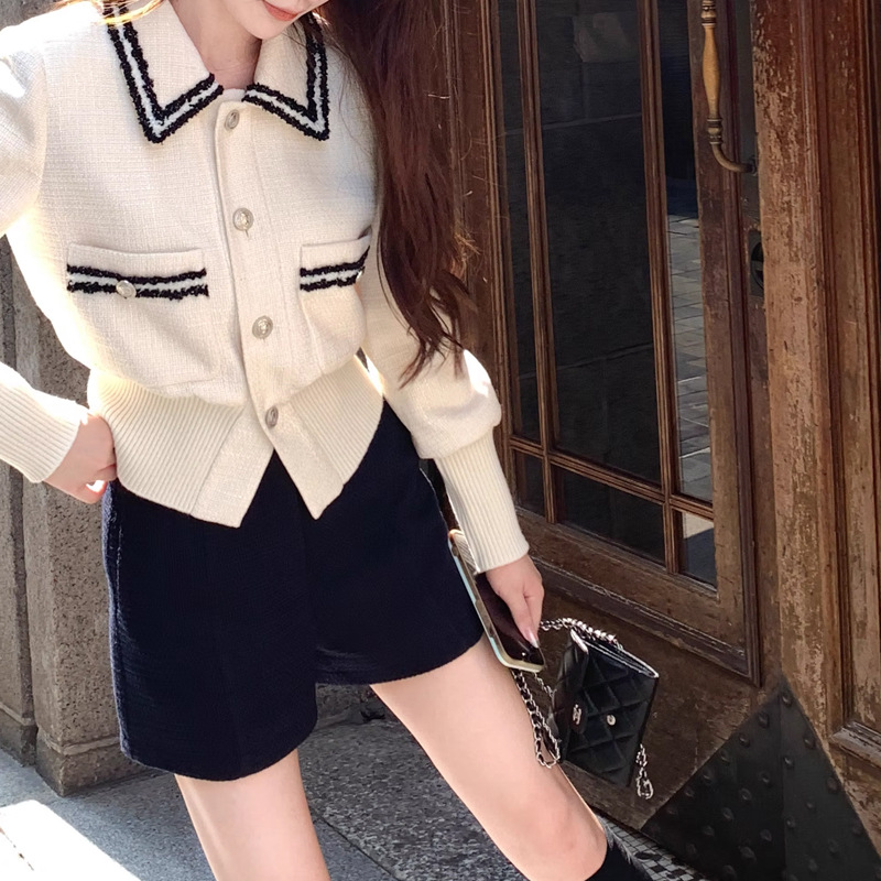 WOMENS maje CONTRASTING TWEED-STYLE JACKET