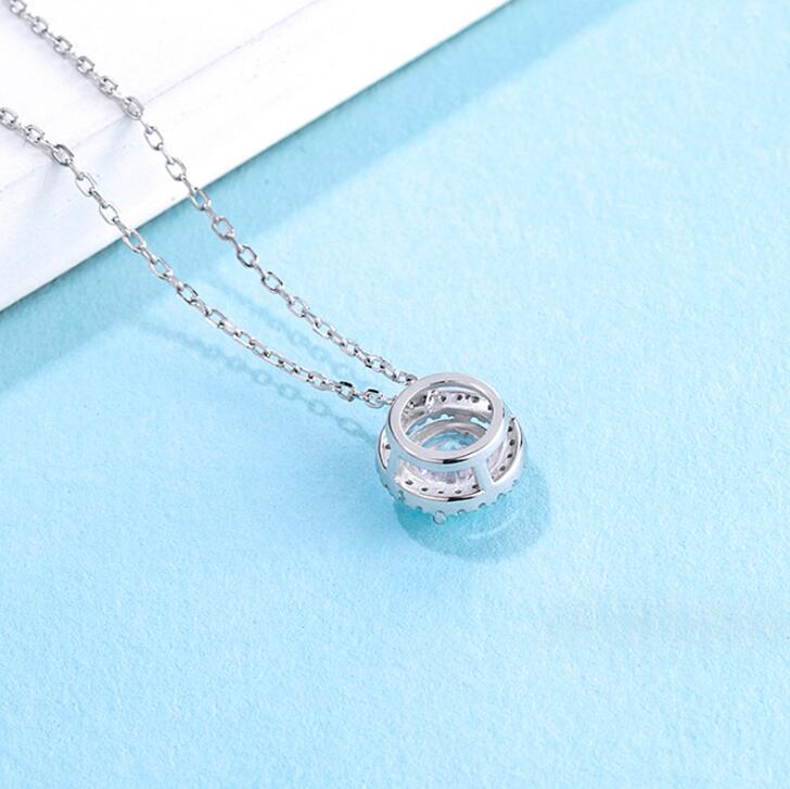 Choucong Brand Handmade Wedding Jewelry Sets Real 100% 925 Sterling Silver Round Cut White Moissanite Zircon CZ Diamond Stud Earring Necklace Ring For