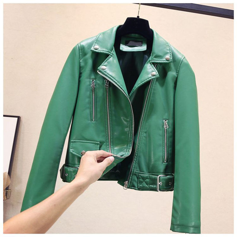 Jackets Leather Jacket Slim Versatile Zipper Short Washable Spring And Autumn Women's Clothing 230919