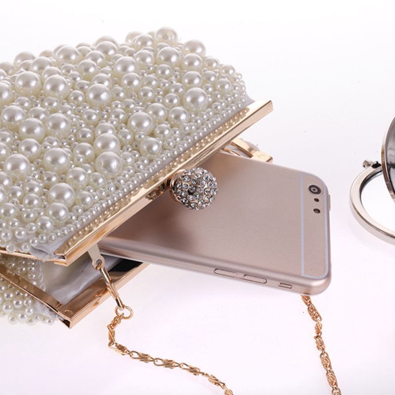 Evening Bag Beads Clutch Shoulder Bridal Party Prom Wedding Lady Crossbody Handbag Purse 230919