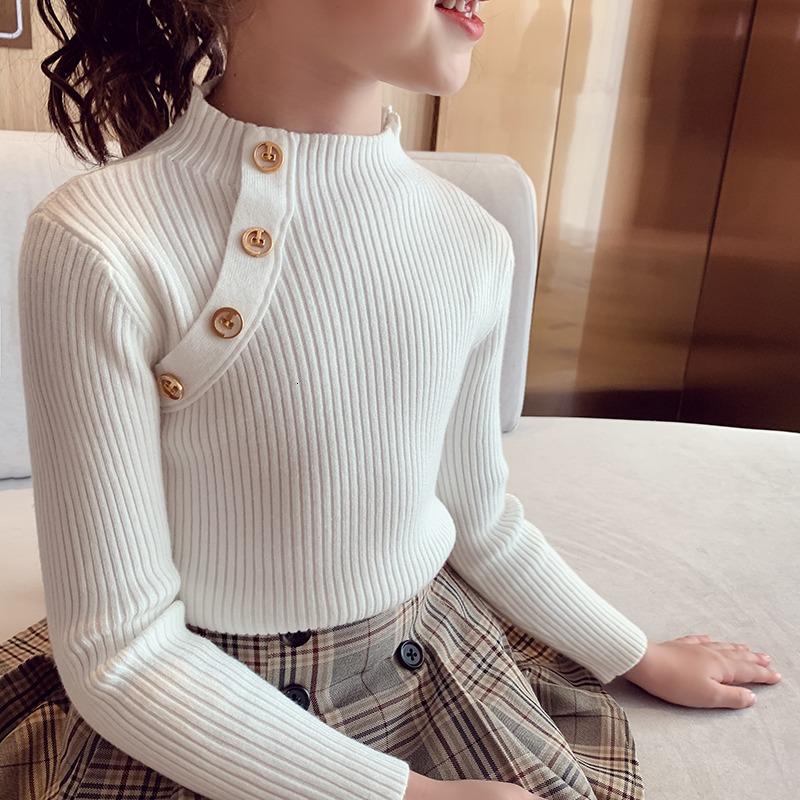 Cardigan Fashion Spring Girls Sweaters Knit Pullover Tops Turtlrneck Girls Sweater 2-14 Years Children Clothing Warm Kids Sweaters 230919
