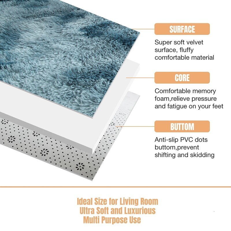 Carpets Plush Pink Carpet Living Room Decoration Fluffy Rug Thick Bedroom Anti Slip Floor Soft Solid Large 0919 H260226