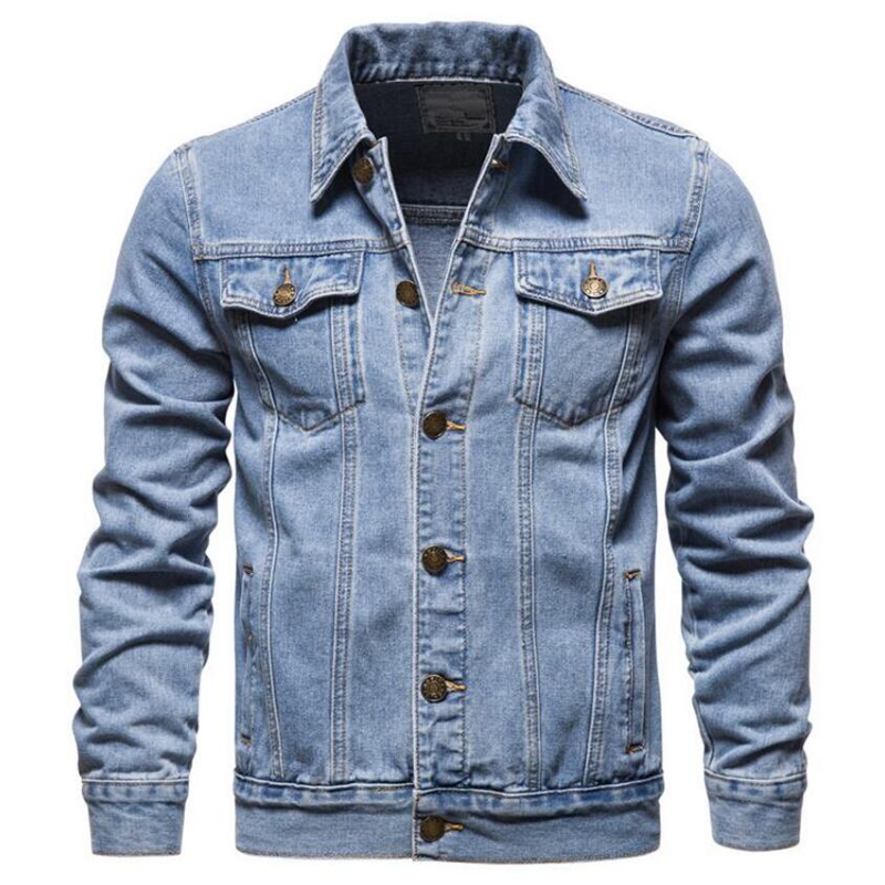 Mens Designer Sport Coats Stylish Denim Jacket Autumn Windbreaker Casual Blue Bomber Coat Fashion Jeans Outerwear Size 5XL L251013