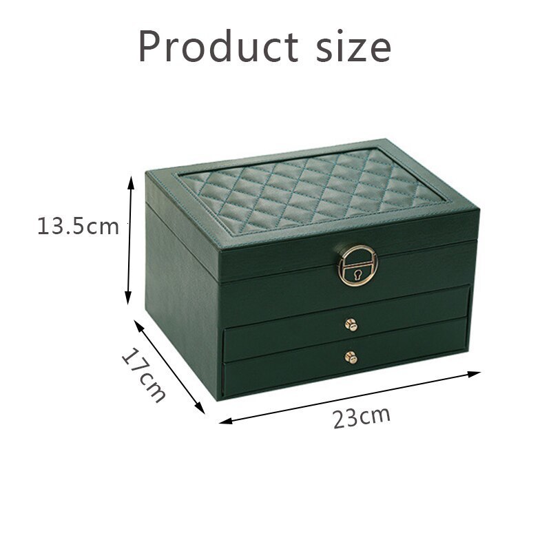 Jewelry Boxes Large Storage Box Multi Layer Organizer For Necklace Earring Leather Jewellery Packaging Display 230920