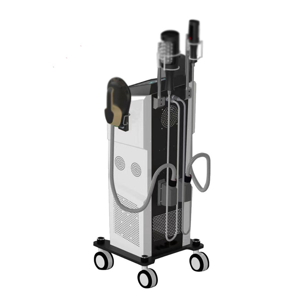 5000W Strong Power EMS Body Shaping Fat Burning Buttock Firming Muscle Train Beauty Fitness Machine 2 Rollers Rotation Massage Device
