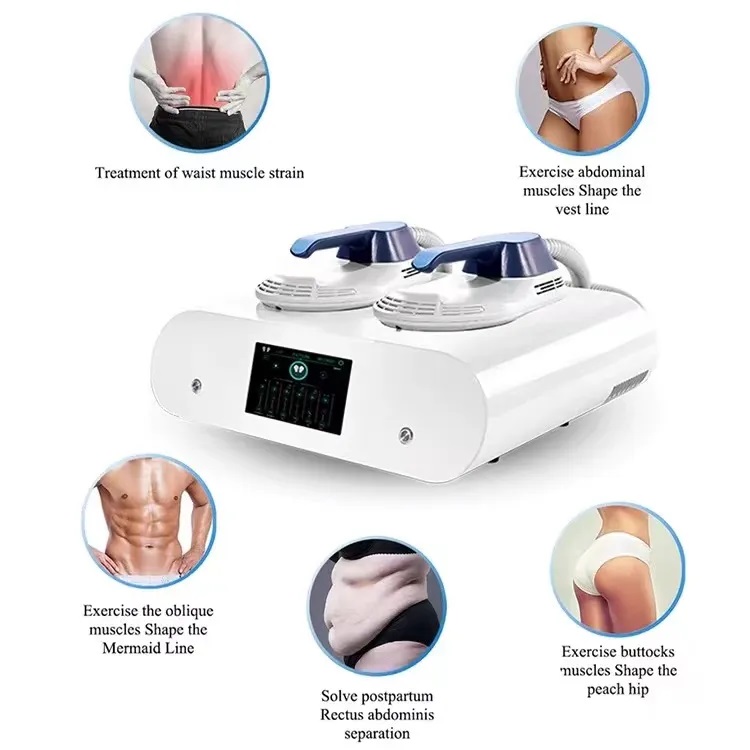 Newest Aesthetics Emslim Nova RF 2 Handles Shape Slimming Machine Electromagnetic EMS HIEMT High Intensity Focused Muscle Stimulator Body Sculpting
