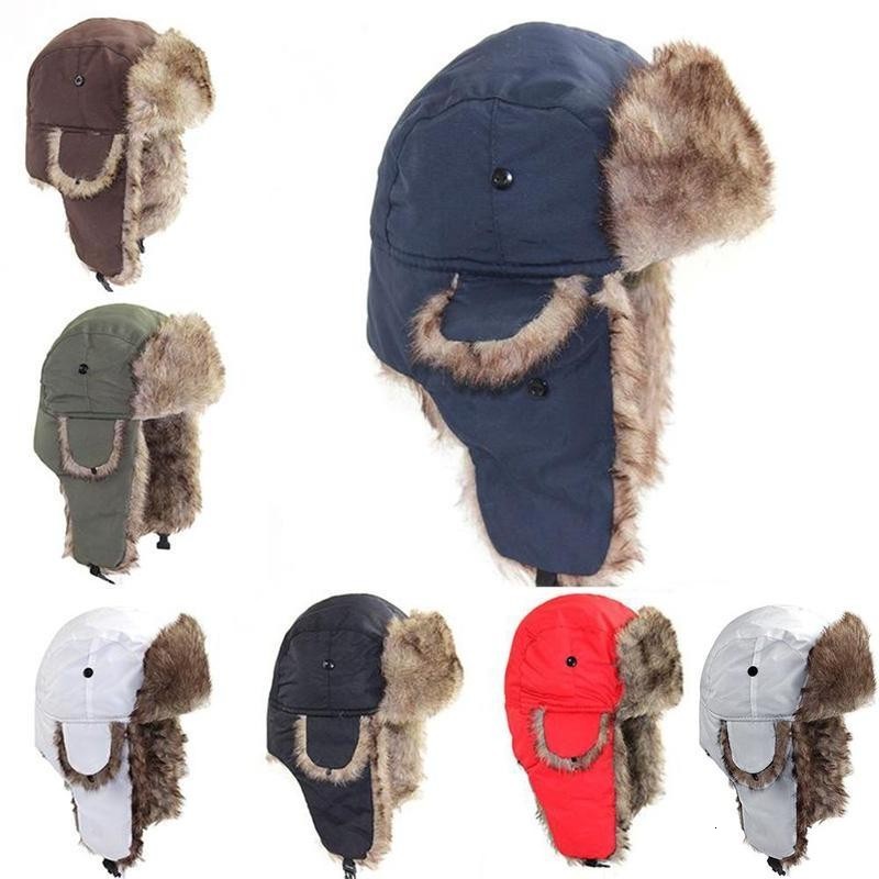 Trapper Hats Men Unisex Warm Trooper Earflap Winter Flaps Ski Hat Bomber 230919