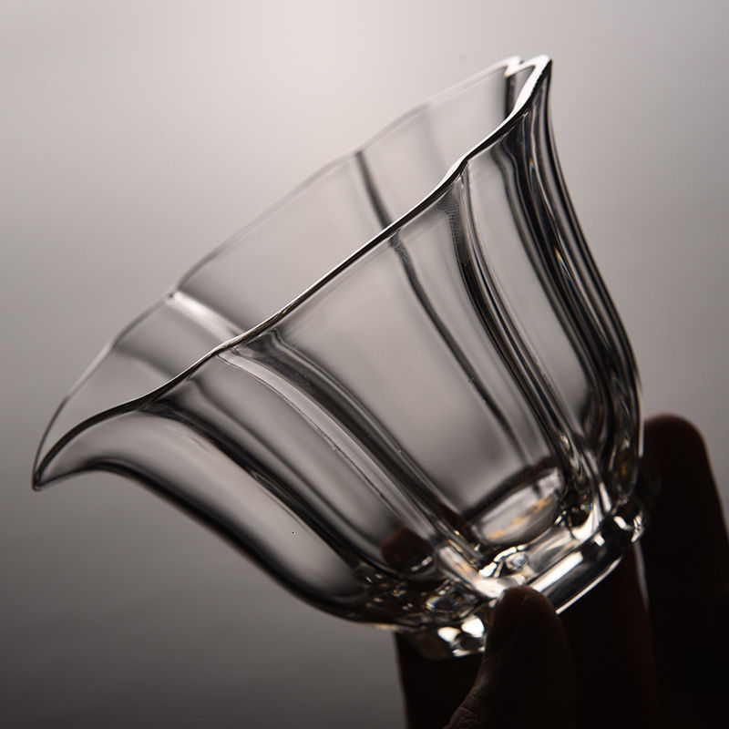Tea Cups High End Baicai Glass Gaiwan Tea Cup with Filter Scald Proof Tea Cup Hand Holding Teapot High Quality Chinese Kung Fu Tea Set 230919