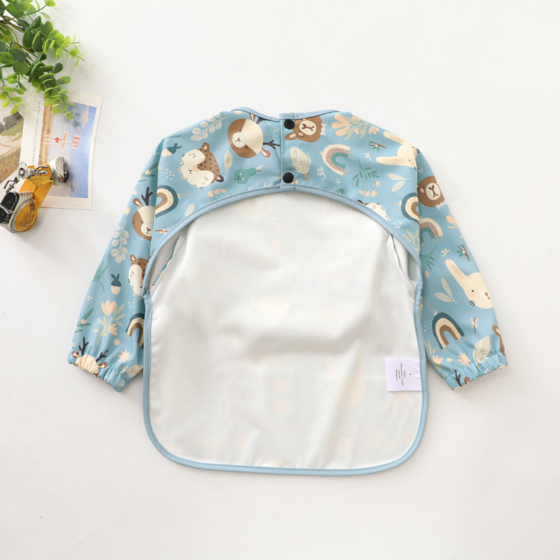 Bibs Burp Cloths Children Feeding Aprons Long sleeve Baby bib with Pocket Full Cover Baby Bibs with Pocket waterproof long sleeve bibs 230920
