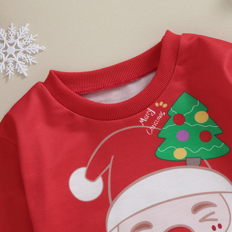 Rompers 0904 Lioraitiin 024M born Baby Boys Girls Sweatshirt Christmas Santa Claus Long Sleeve Jumpsuit Infant Clothes 230919
