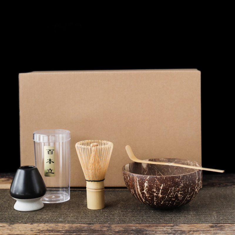 Tea Cups 4-7pcs Handmade Home Easy Clean coconut Matcha Tea Set Tool Stand Kit Bowl Whisk ScoopBirthday gift Ceremony Kitchen supplies 230919
