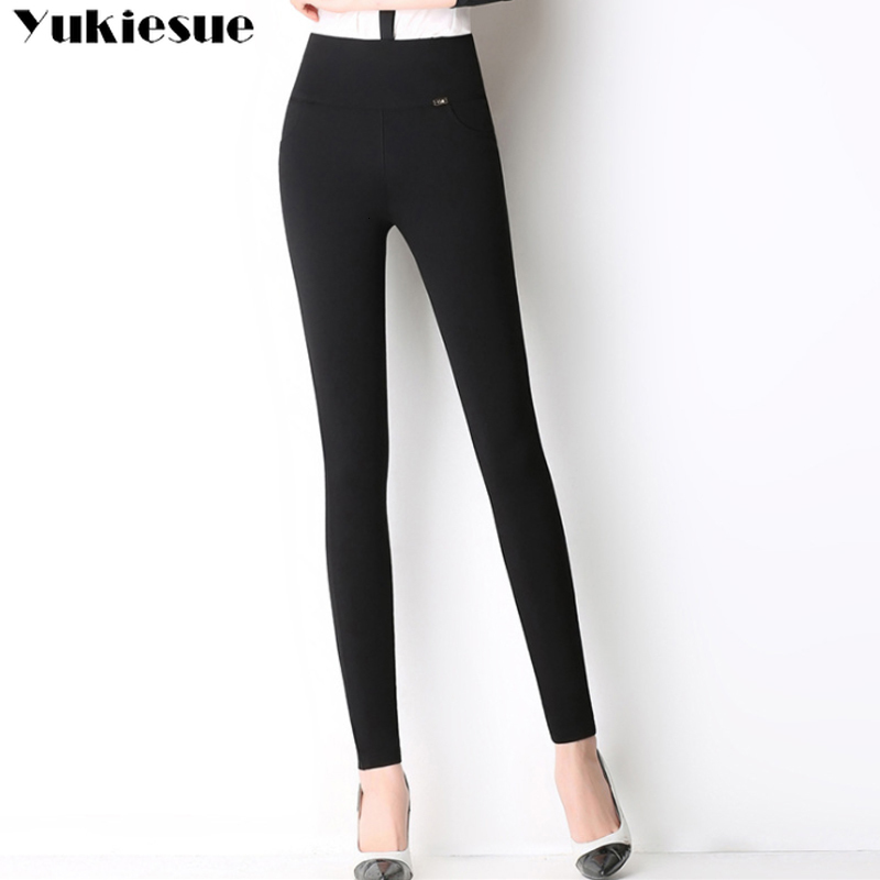 Women's Pants Capris Women Winter Warm women's pants Velvet Thick Trousers High Waist Elastic Mother Stretch pencil Pants clothes 5XL 6XL 23