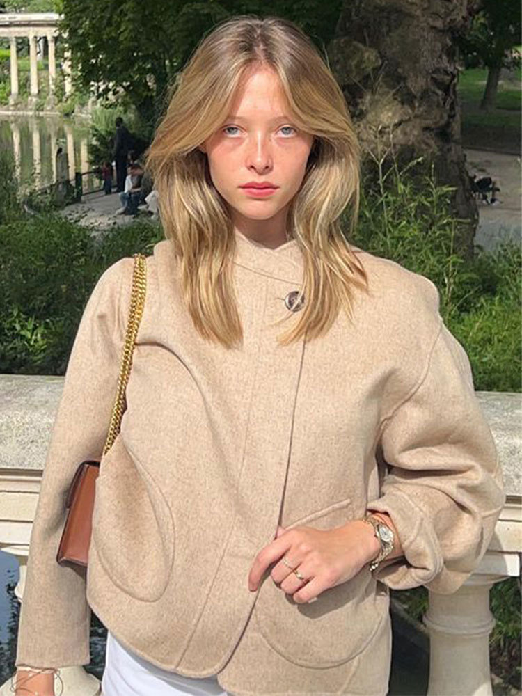 Women's Jackets Fashion Solid Button Doublepockets Jacket Women Elegant Loose Long Sleeve Coat 2023 Autumn Casual Female Street Outerwear 230919