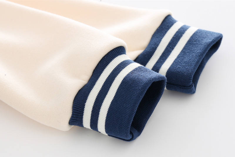 Hoodies Sweatshirts Autumn Spring Children Clothing Baby Boys Casual College Fluffing Style Zipper Sweater Baseball Uniform Letter Print Coats 230919