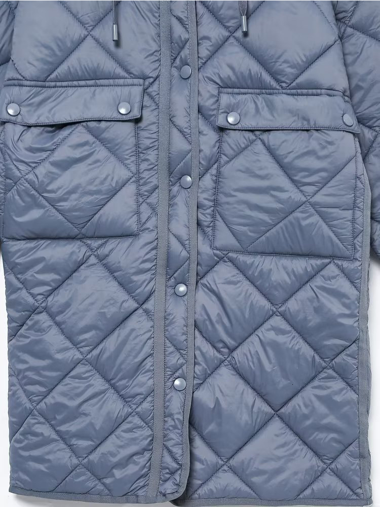 Women's Down Parkas YENKYE Women Vintage Oversize Long Hooded Parkas Autumn Winter Long Sleeve Buttons Pockets Female Warm Coat 230919