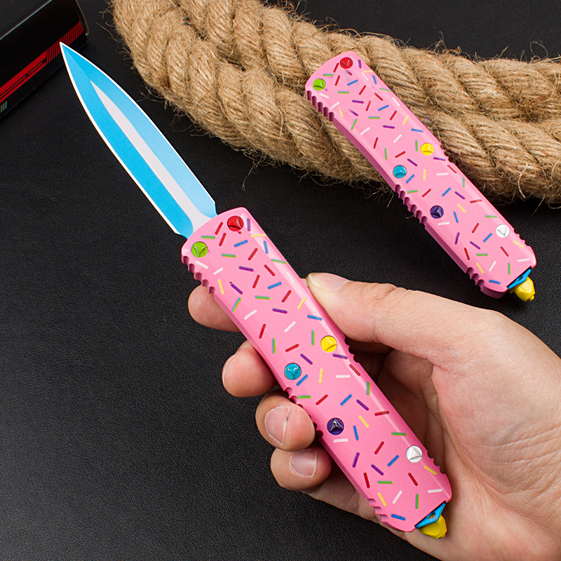 6Models UT-Version Dessert Warrior Knife D2 Blade Aviation Aluminum Handles Custom Tactical Pocket Pink knives Gift Knifes