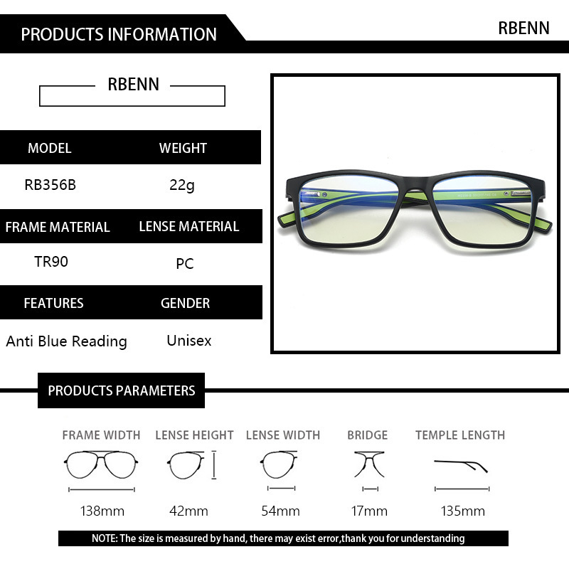 Sunglasses Frames RBENN Fashion TR90 Anti Blue Light Reading Glasses Men Women Classic Ultralight Comfortable Computer Reader 1 50 1 75 2 25 2 50 2309