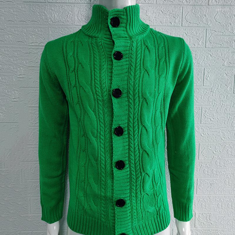 Men's Sheep Wool Cardigan Sweater - Casual Long Sleeve Knitwear For Autumn And Winter Khaki, Green, Gray, Blue, Black, White B4