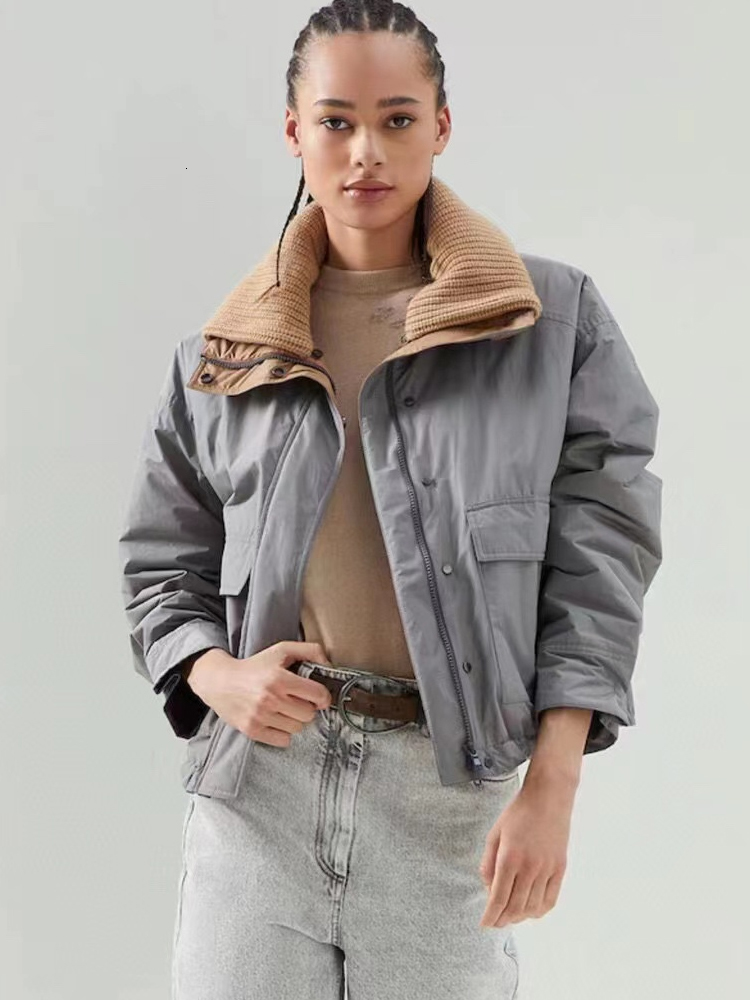 Womens Down Parkas Jacket Italy Fashion Slim fit Stand Collar Feather Coats Thicken Winter Woman Cold Coat 230919