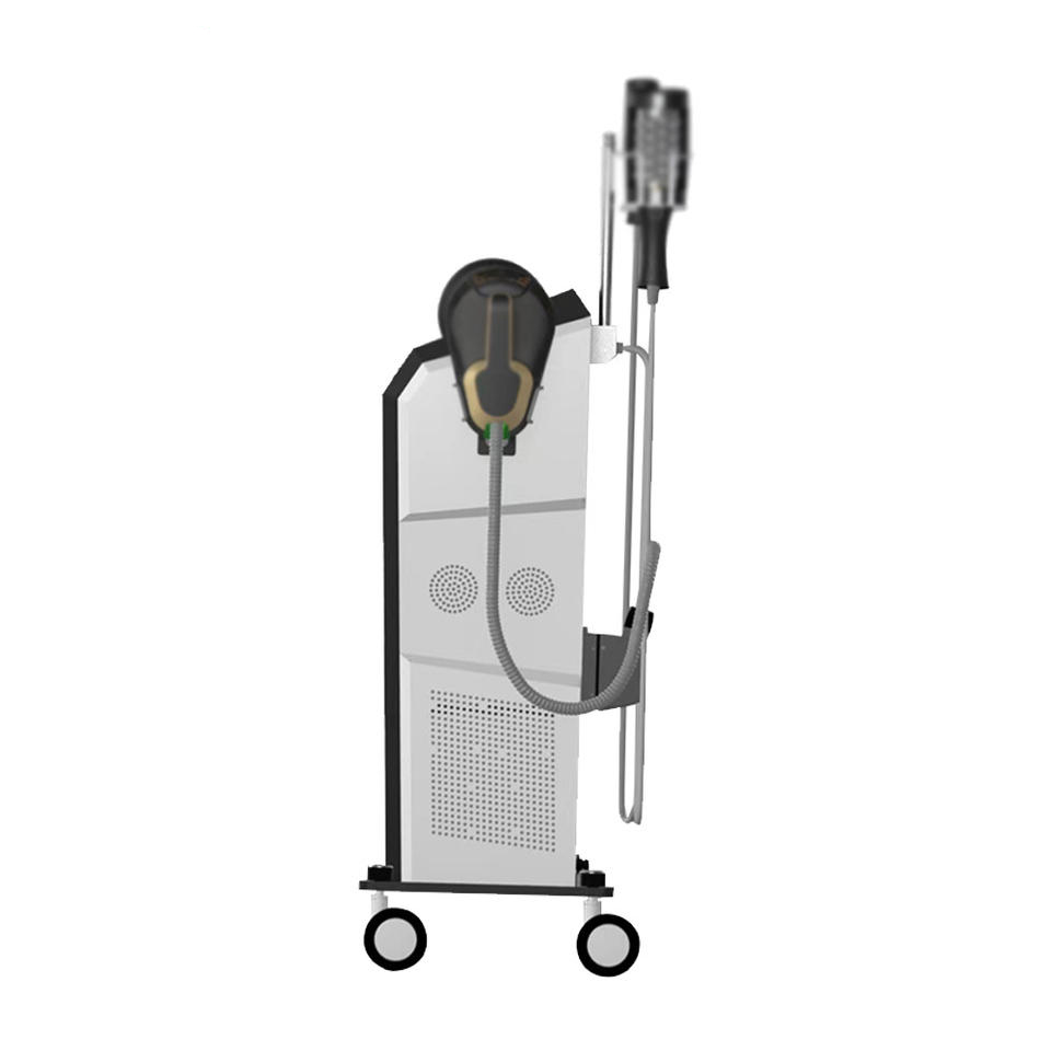 5000W Strong Power EMS Body Shaping Fat Burning Buttock Firming Muscle Train Beauty Fitness Machine 2 Rollers Rotation Massage Device