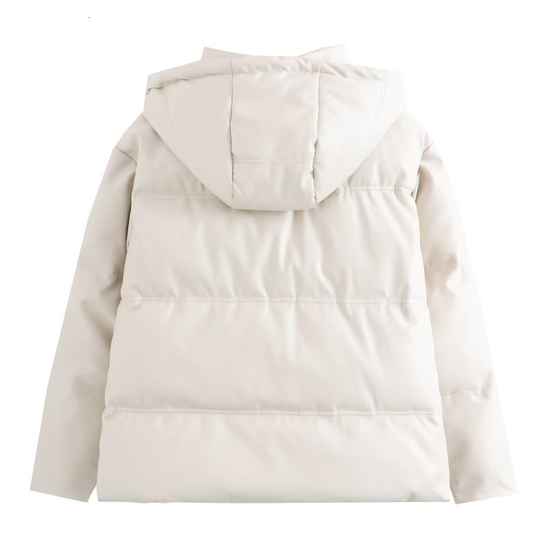 Women's Down Parkas TRAF ZR Winter Women's Cold Coat Winter Jackets for Women Warm Leather PU Parkas Winter Coat Promotion Female Outerwear 
