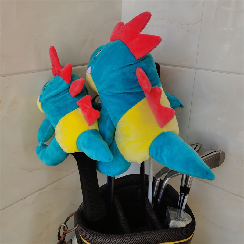 Other Golf Products Cartoon Golf club head cover plush driver fairway woods hybrid irons headcover Drop 230919