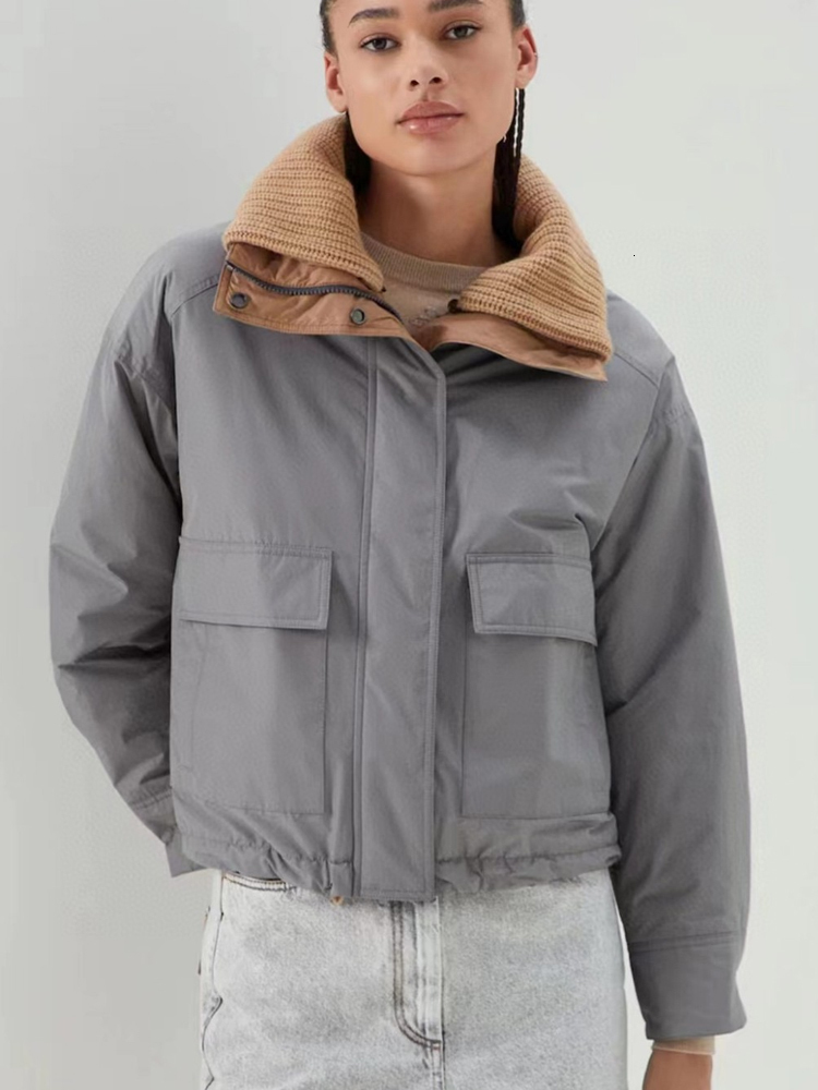 Womens Down Parkas Jacket Italy Fashion Slim fit Stand Collar Feather Coats Thicken Winter Woman Cold Coat 230919
