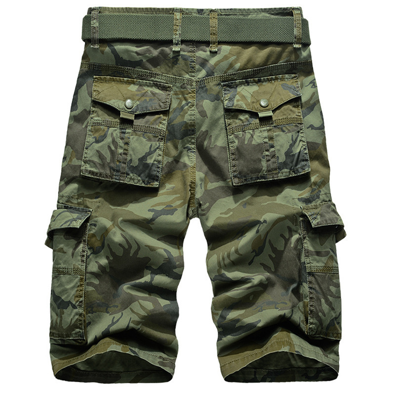 Women's Pants Capris Men's Thin Loose Workwear Shorts Multi Pocket Split Mid Pants Cotton Casual Camo Capris Summer Cargo Pants 230919