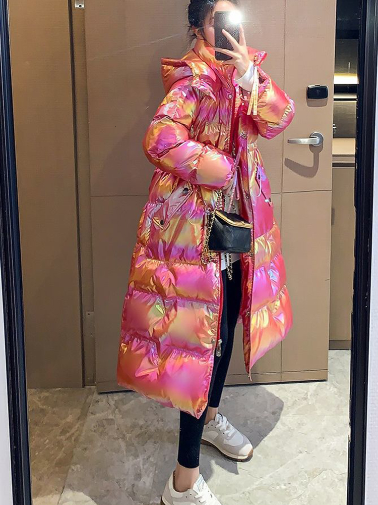 Women's Down Parkas Female Winter Waterproof Long Parkas Cotton Padded Jacket Women Hooded Thick Warm Snow Coat Fashion Oversized Outerwear 23091