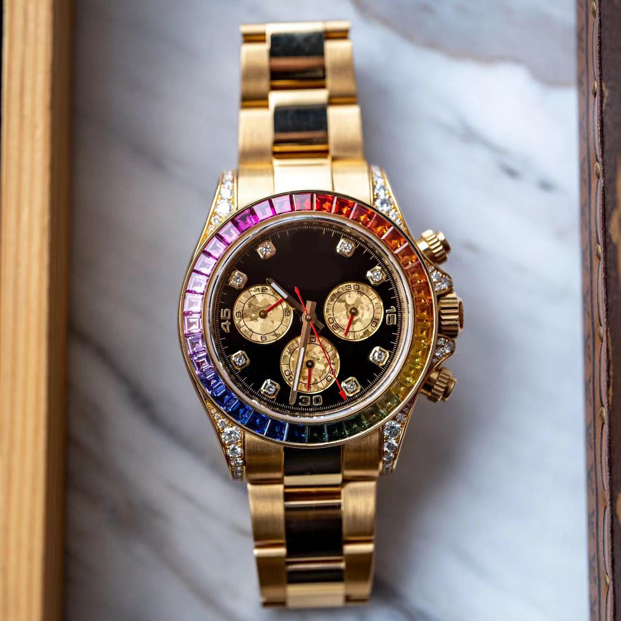 2023 Rainbow design watch for menmovement watches high quality AAA Original Diamond Bezel Wristwatches sapphire waterproof montre de luxe with tools luxury