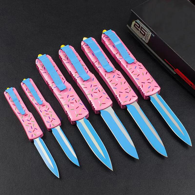 6Models UT-Version Dessert Warrior Knife D2 Blade Aviation Aluminum Handles Custom Tactical Pocket Pink knives Gift Knifes
