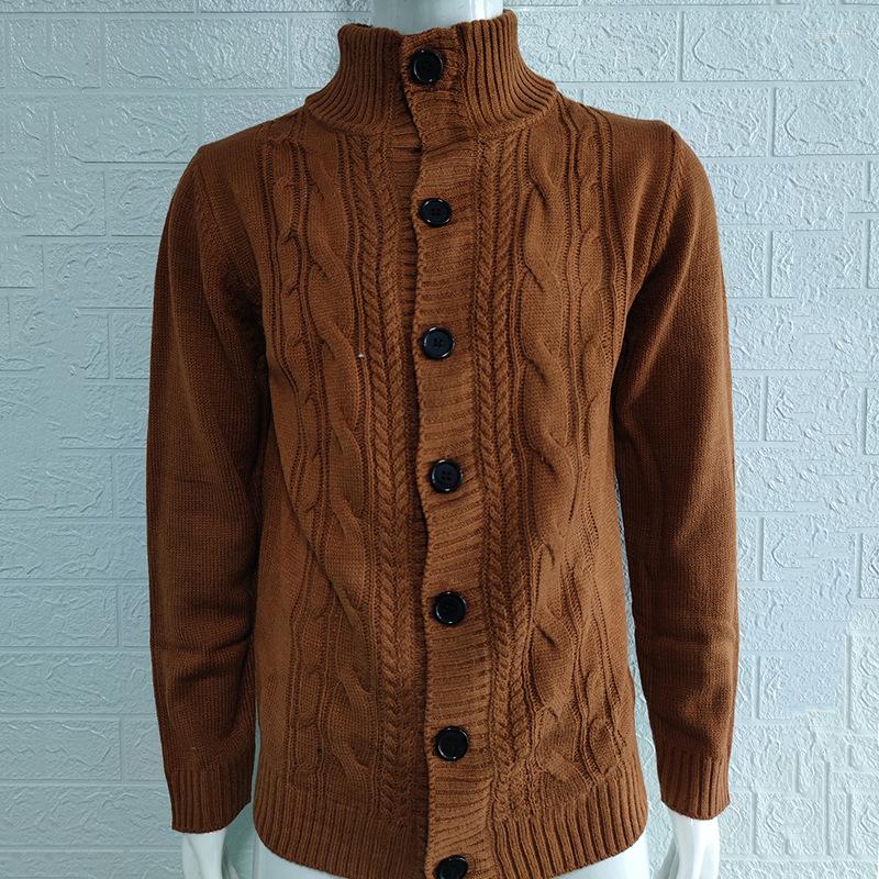 Men's Sheep Wool Cardigan Sweater - Casual Long Sleeve Knitwear For Autumn And Winter Khaki, Green, Gray, Blue, Black, White B4