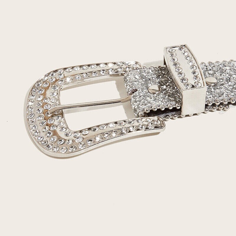 Belts Gothic Black Silver Metal Buckle Belt Body Four Seasons Y2K Style Womens Jeans 230919