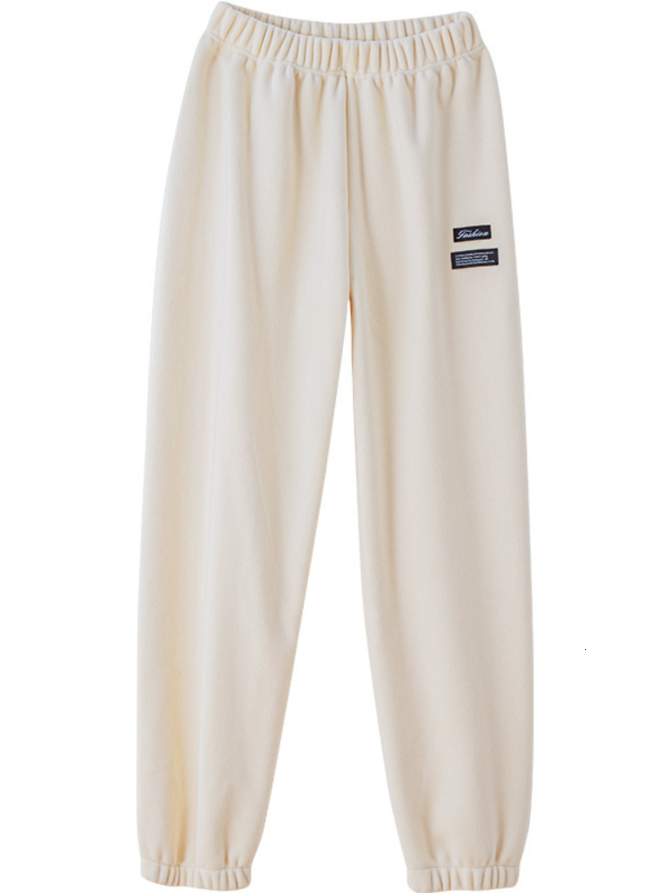 Women's Pants Capris Spring Casual Women's Pants Warm Harem Velvet Wide Leg Cargo Trousers Loose Oversize Sweatpants Vintage Fleece Pants fo