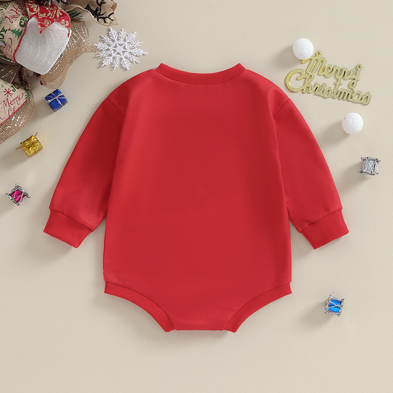 Rompers 0904 Lioraitiin 024M born Baby Boys Girls Sweatshirt Christmas Santa Claus Long Sleeve Jumpsuit Infant Clothes 230919