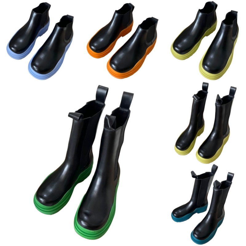 New fashion boots luxury designer shoes letter zhongtong candy shoes women's and men's fashion boots outdoor anti slip motorcycle boots